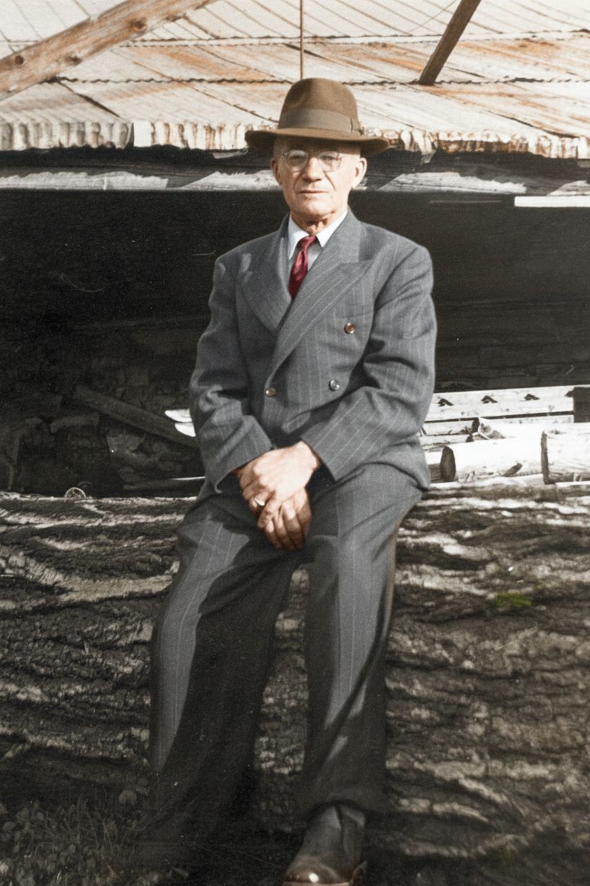 Portrait of Hastings Steele (1879–1964), c. 1946 — the last commercial owner of the mill