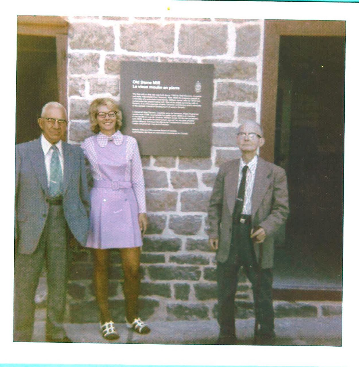 The original NHS plaque installed in 1973, now kept inside the mill — later replaced by the cast bronze plaque