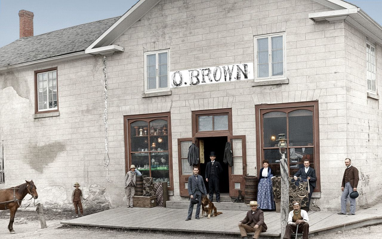 Omer Brown Store, c. 1900 — originally built by Walter H. Denaut, the mill's principal nineteenth-century owner