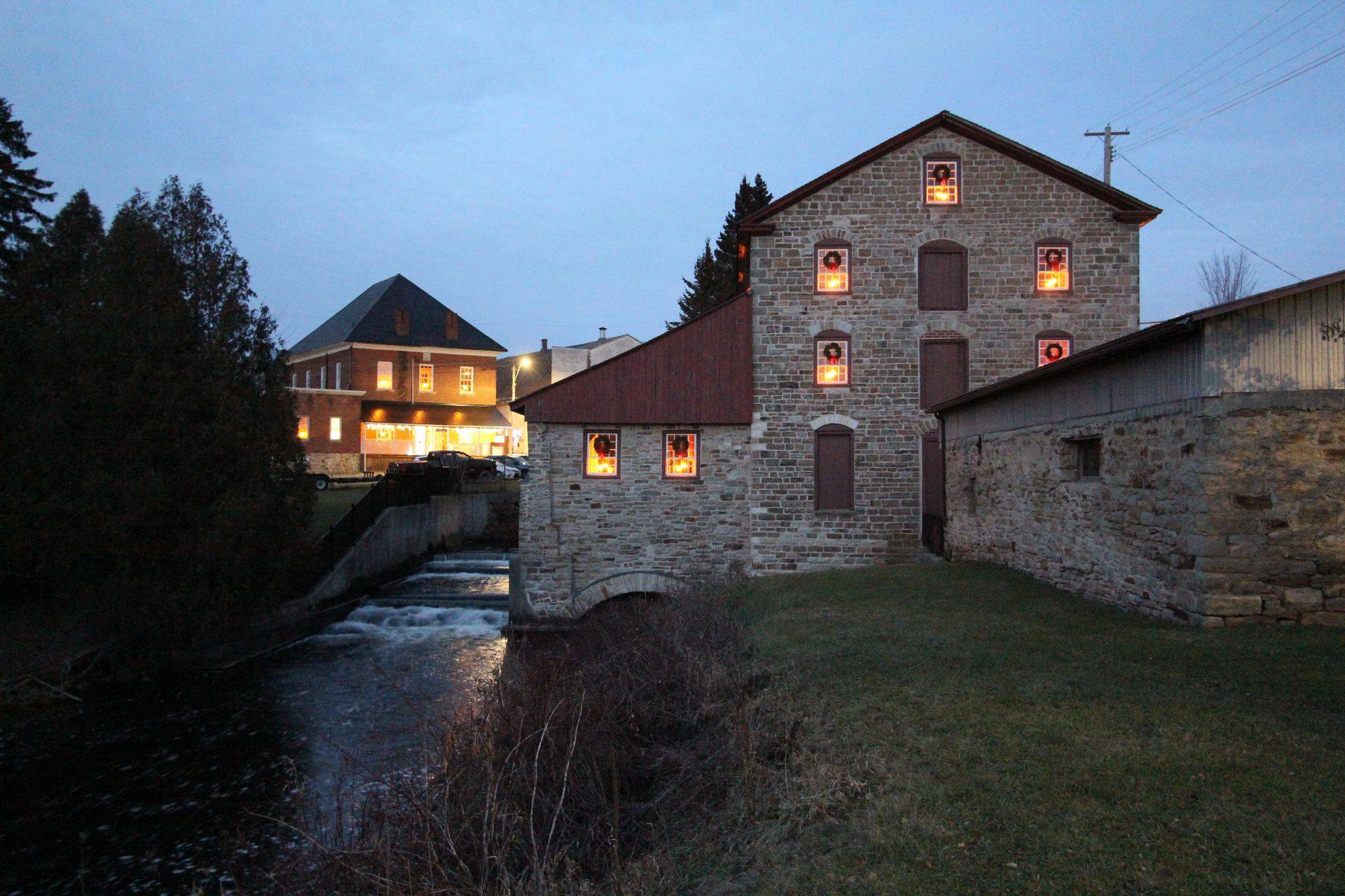 The Old Stone Mill and Old Town Hall, Delta, Ontario